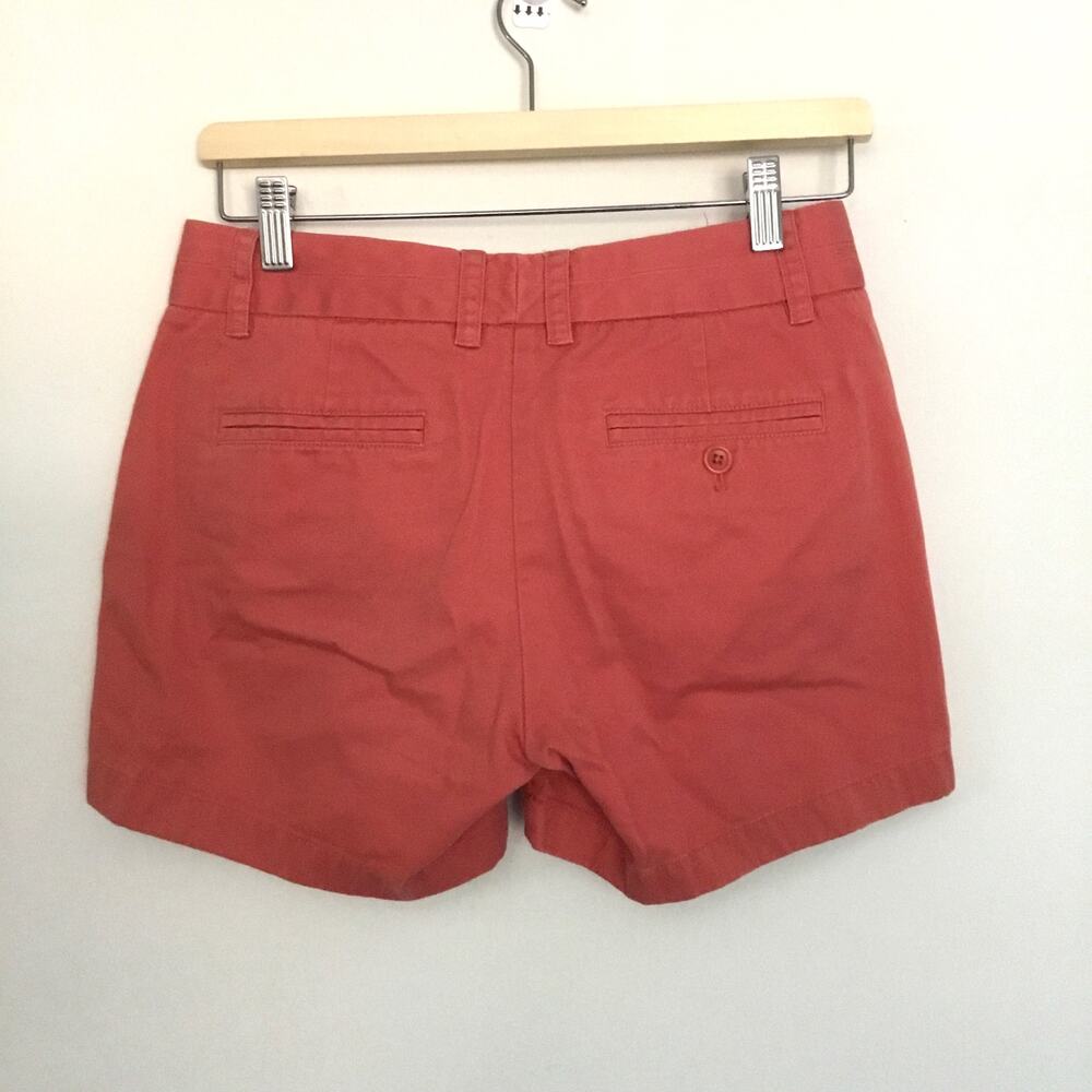 J. CREW Womens Chino Shorts US 0 XS W30 Orange/Red Cotton 68925 - Picture 2 of 6